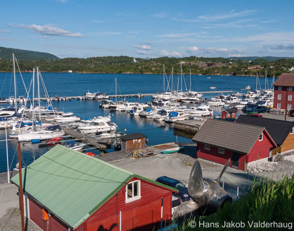 Floating pontoons in a small harbour