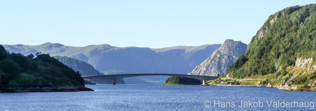 Bridge crossing a narrow sound in Norway