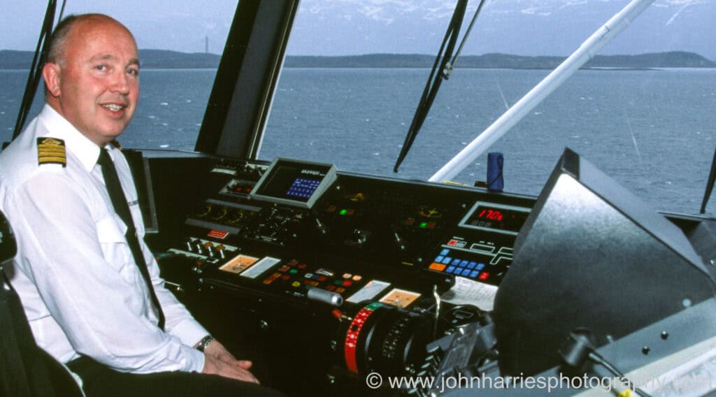 Cockpit of a commercial high speed ferry